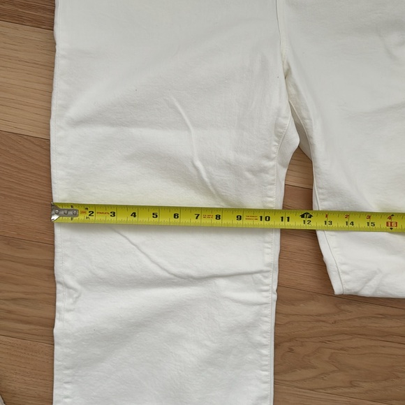 NWT J. Crew Pont Sur high waist, wide leg, white denim jeans, size 32 - Picture 13 of 14
